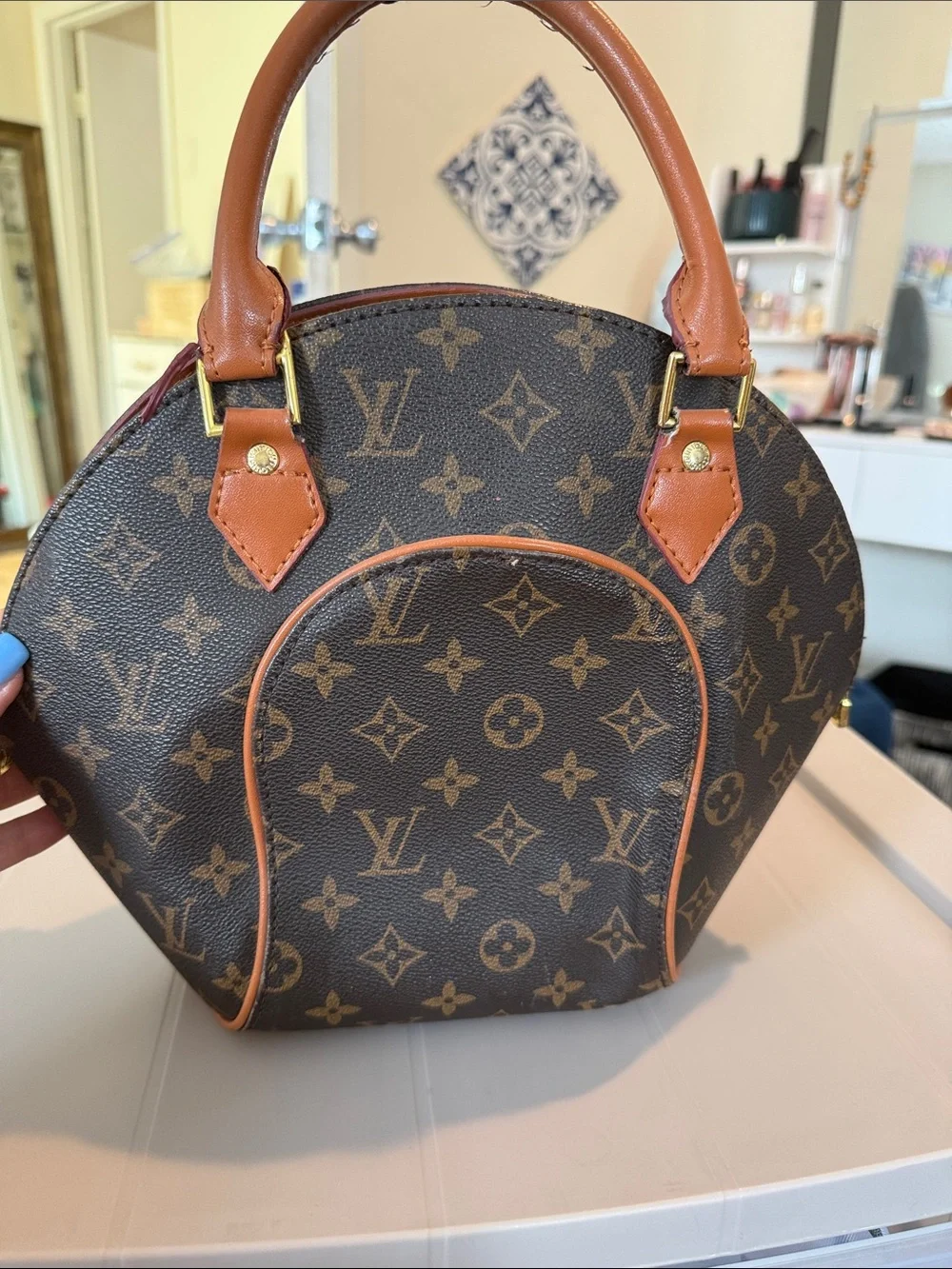 Louis Vuitton Monogram Canvas Brown Top-Handle Satchel